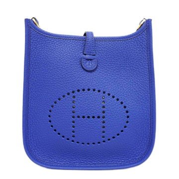 HERMES Evelyn TPM Shoulder Bag Royal Blue G Hardware Taurillon B Engraved Ladies Men's