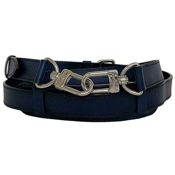 LOUIS VUITTON shoulder strap only navy silver leather blue