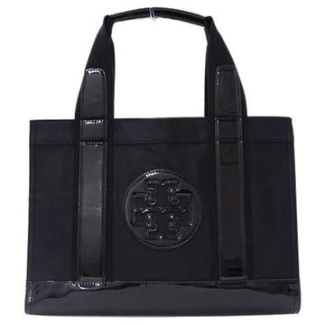 TORY BURCHTory Birch  Lady's tote bag handbag nylon enamel black