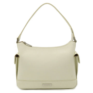BURBERRY Shoulder Bag Handbag Leather White
