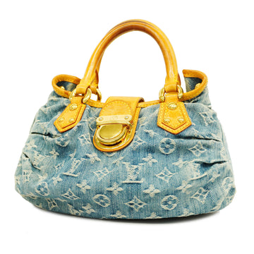 LOUIS VUITTONAuth  Monogram Denim Pleaty M95020 Women's Handbag Blue