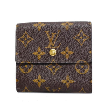 LOUIS VUITTON Trifold Wallet Monogram Portefeuille Elise M61654 Brown Men's Women's