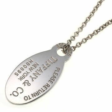 TIFFANY necklace return toe oval tag silver 925 ladies &Co.