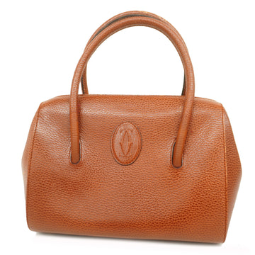 CARTIERAuth  Must Women's Leather Handbag Brown