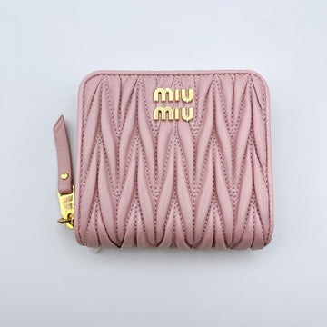 MIU MIU Matelasse Mini Wallet Pink leather Nappa leather 5ML5222FPPF0E18