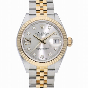 ROLEX Lady Datejust 28 9P Star/IX Diamond Silver 279173G Ladies Watch N