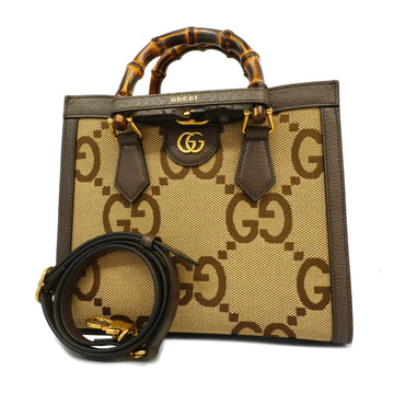 GUCCIAuth  2WAY Bag Diana Jumbo GG Women's Shoulder Bag,Tote Bag Beige,Brown