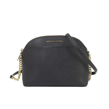 MICHAEL KORS Shoulder Bag Leather Black Gold Hardware