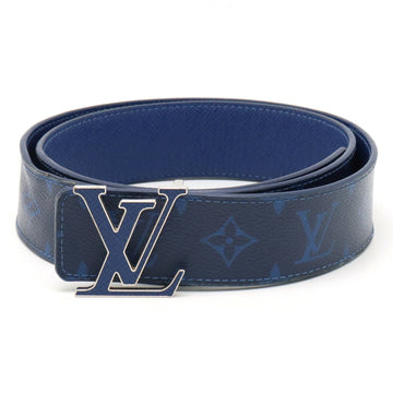 LOUIS VUITTON Taigarama Belt LV Initial 40MM Reversible Blue #95 M0159T