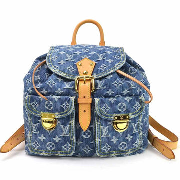 Louis Vuitton Backpack Monogram Denim Sack Ad GM Blue Canvas Ladies M95056