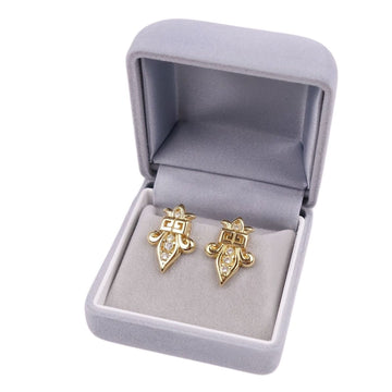 Givenchy earrings rhinestone ladies gold