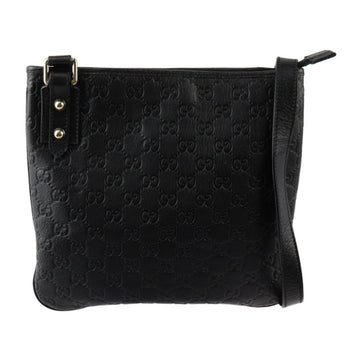 GUCCIsima Shoulder Bag 239347 Leather Black Crossbody Pochette