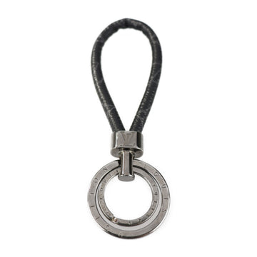 LOUIS VUITTON Portocre LV Harlow Keychain M68853 Monogram Eclipse Metal Black Silver Key Ring
