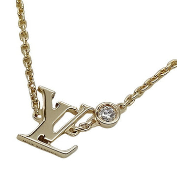 LOUIS VUITTON Necklace Women's 750YG Diamond Pandantif Idile Blossom Yellow Gold Q93626 Polished