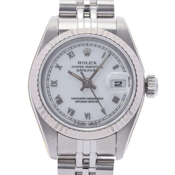 ROLEX Datejust 69174 Ladies SS WG Watch Automatic Winding White Dial