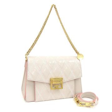 GIVENCHY handbag GV3 small bag BB501CB0L0 graige pink leather chain ladies