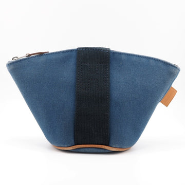 HERMES/ Palmir Pouch Blue Ladies