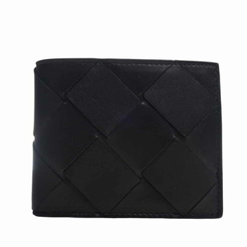 BOTTEGA VENETA Maxi Intrecciato Leather Bifold Wallet Billfold 113993 Black