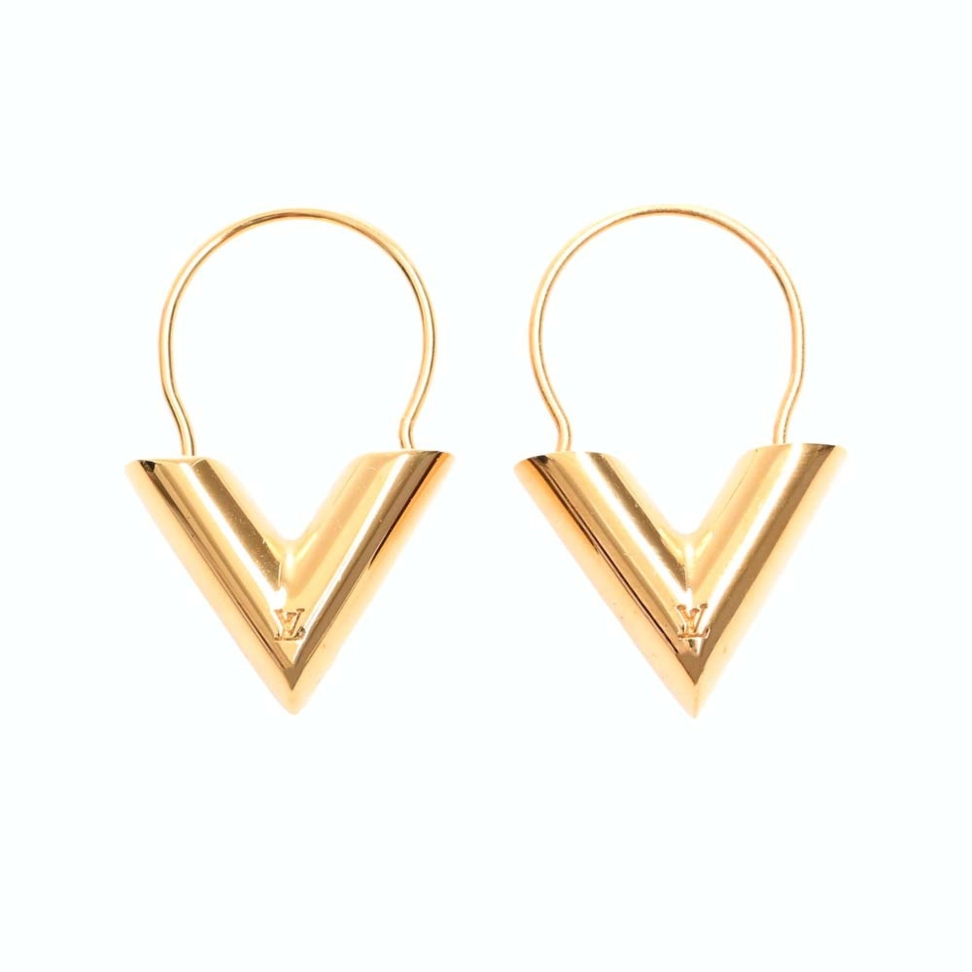 Louis Vuitton Authenticated Essential V Earrings