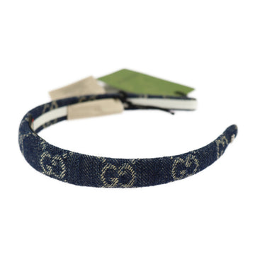 GUCCI Hair Band Other Fashion Accessories 652835 Listed Size M Eco Washed Denim Navy Headband Accessory Ornament