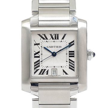 Cartier Tank Francaise LM White Dial SS Automa W51002Q3 Men's