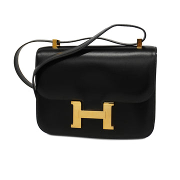 HERMESAuth  Constance Constance 23 〇V Engraved Women's Box Calf Leather