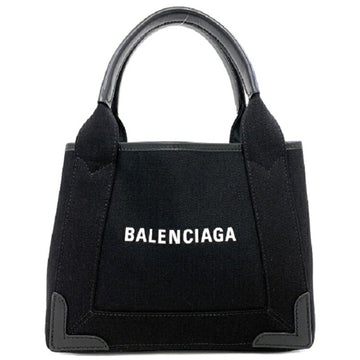 Balenciaga Navy Cover XS 390346 1090 2WAY Bag Canvas Leather BALENCIAGA Ladies Black White Handbag Shoulder