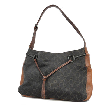 Gucci Shoulder Bag Horsebit 101975 Canvas Brown