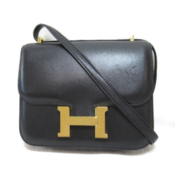 HERMES Constance Mini 3 Shoulder Bag Black leather Taderakto