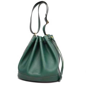 Hermes Market Shoulder Bag ???V Stamp Women's Ardennes Leather Green