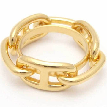 HERMES Scarf Ring Shane Dunkle Metal Gold Women's