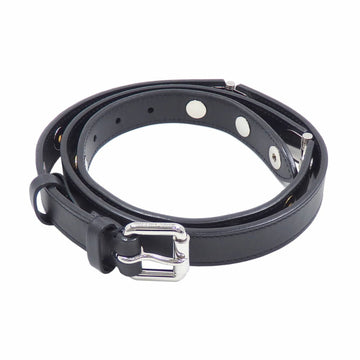 LOUIS VUITTON Rivet Leather Belt Women's Metal Black Size 85cm 34inch M9742