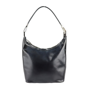 GUCCI shoulder bag 001 3814 3754 calf leather black silver metal fittings semi-shoulder shawl