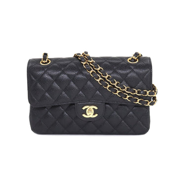 CHANEL matelasse 23 chain shoulder bag caviar skin black A01113 gold metal fittings Matelasse Bag