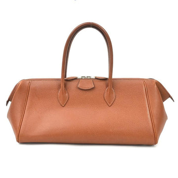 HERMES Handbag Paris Ribbon Bay 35 Vache Lieger Noisette Women's 99527g