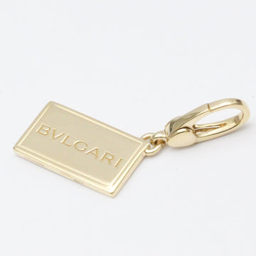 BVLGARI Plate Tag Charm Yellow Gold [18K] No Stone Men,Women Fashion Pendant Necklace [Gold]