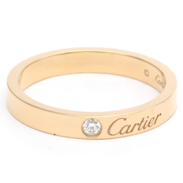Polished CARTIER Engraved Ring Diamond #56 US 7 1/2 18K Pink Gold BF553587