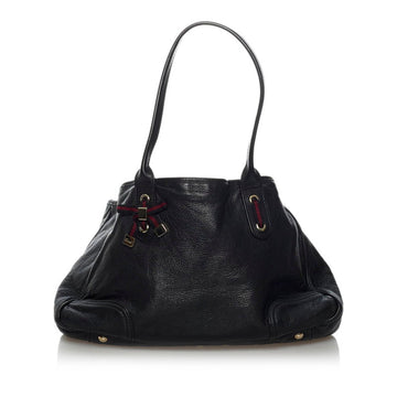 Gucci Princey Tote Bag 163805 Black Leather Ladies GUCCI