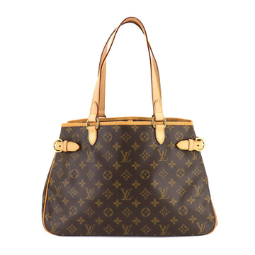 LOUIS VUITTON Monogram Batignolles Horizontal Tote Bag Brown M51154 Gold Hardware