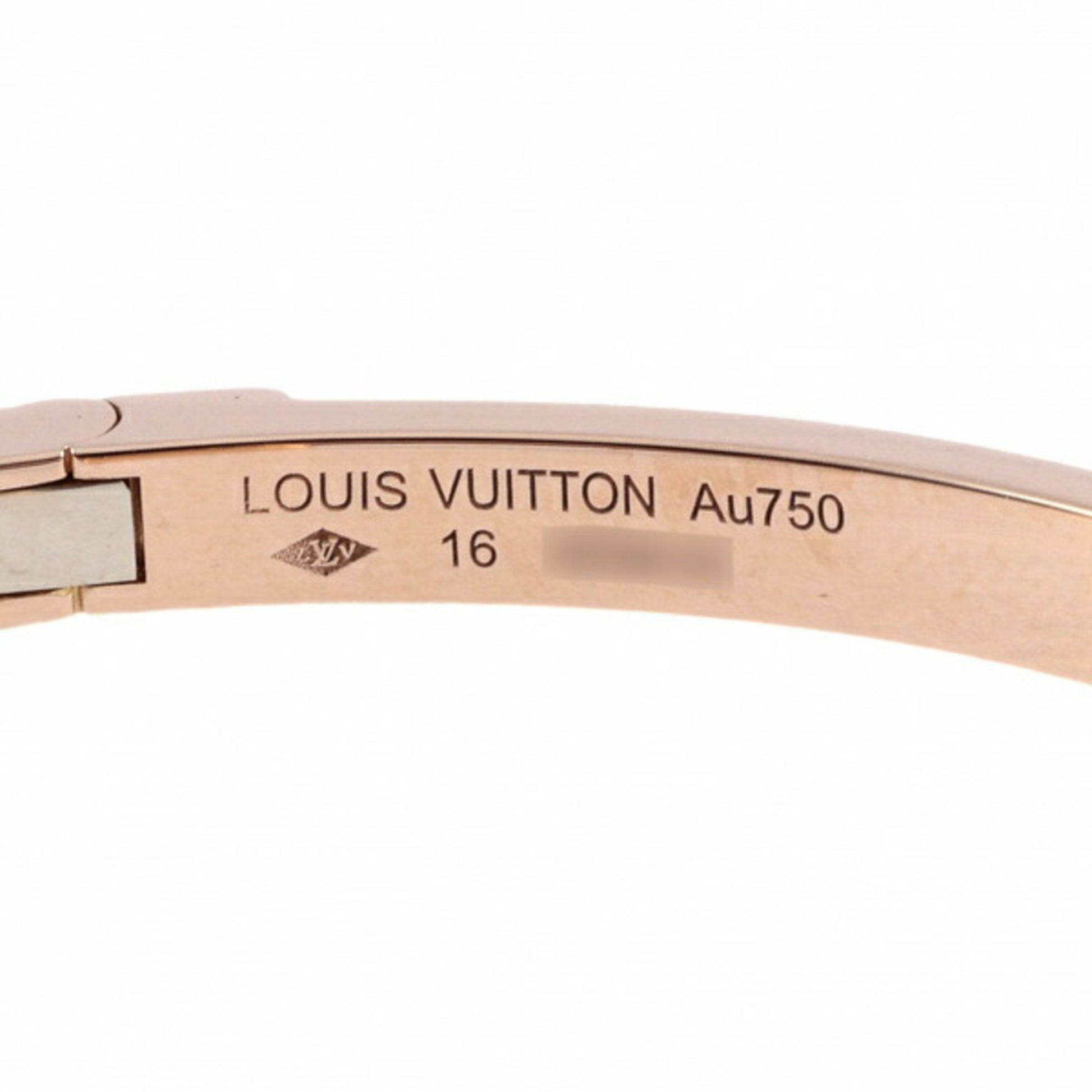 LOUIS VUITTON M8140F Brasserie LV Padlock Bracelet Rose Pink