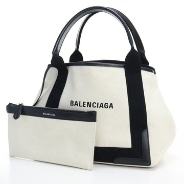 BALENCIAGA navy small cabas 339933 AQ38N 1081 tote bag canvas ladies