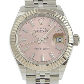 ROLEX Datejust automatic winding watch bar index pink dial random number 179174