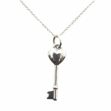 TIFFANY heart key 1P diamond necklace SV925 silver ladies &Co.