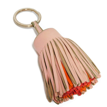 HERMES Keychain Carmen Trio Color Rose Sakura Orange Bougainvillea Pink Silver Tricolor Agnomiro Ladies