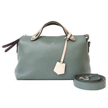 FENDI Shoulder Bag Handbag By The Way Green Women's Leather