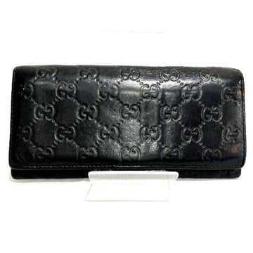 GUCCI sima Leather Wallet Bifold Long Men's Women's