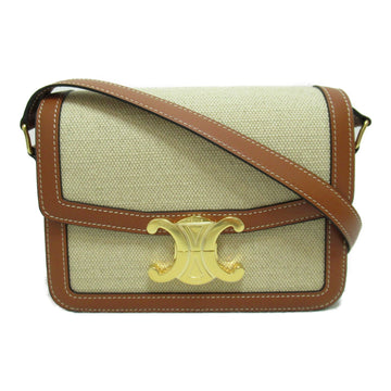 CELINE Shoulder Bag Beige Tan canvas 188882EGC02NT