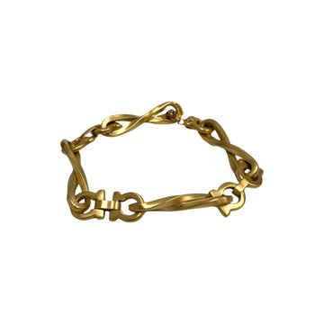 SALVATORE FERRAGAMO Gancini Bracelet Bangle Accessory Gold Men Women