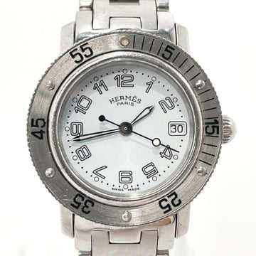 HERMES Clipper Diver Watch Stainless Steel  CL5.210 Ladies Silver