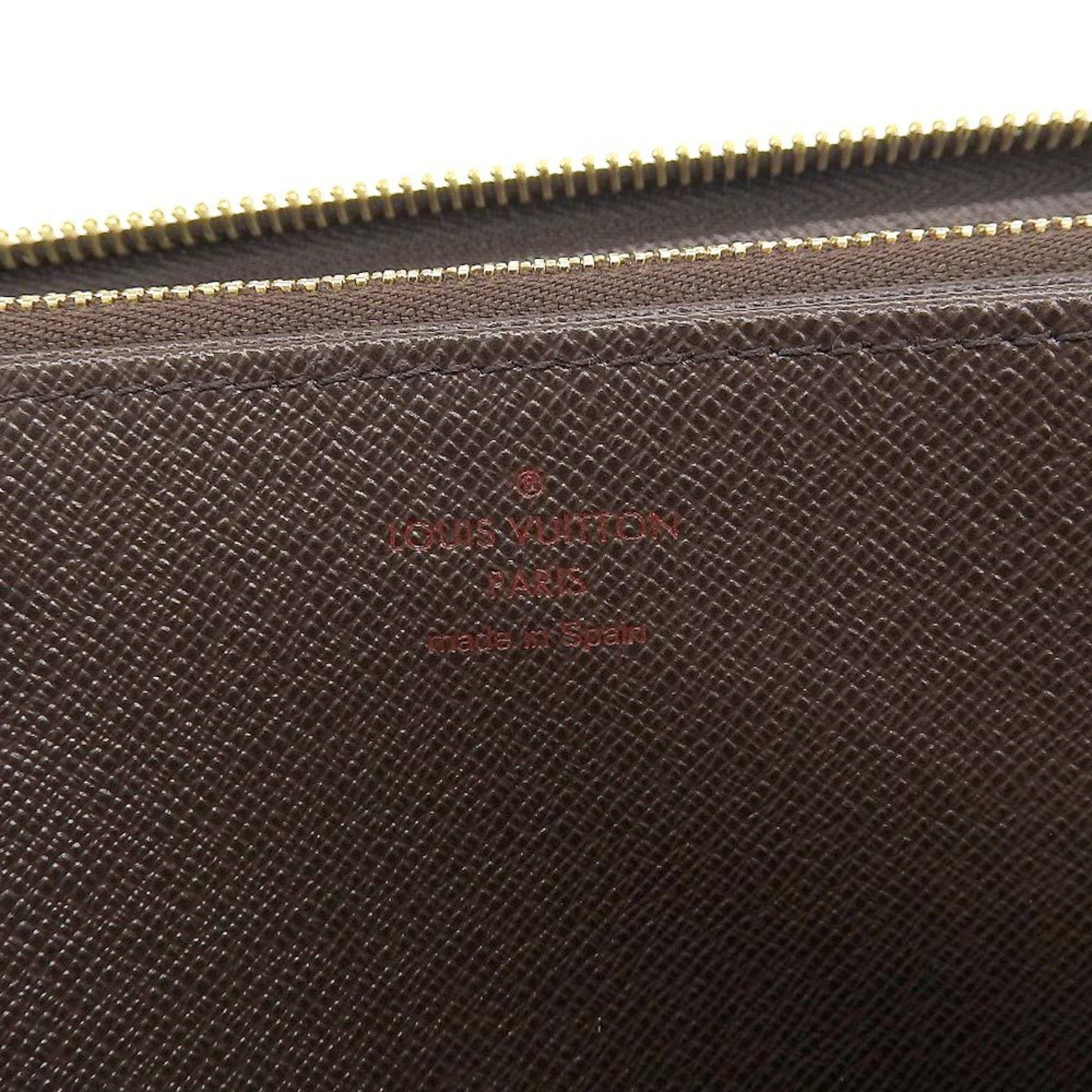 LOUIS VUITTON round zipper Zippy Wallet unisex long wallet N41661 damier  ebene Cloth ref.209605 - Joli Closet